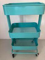 Ikea Raskog trolley turquoise, 50 tot 100 cm, Minder dan 100 cm, 25 tot 50 cm, Zo goed als nieuw