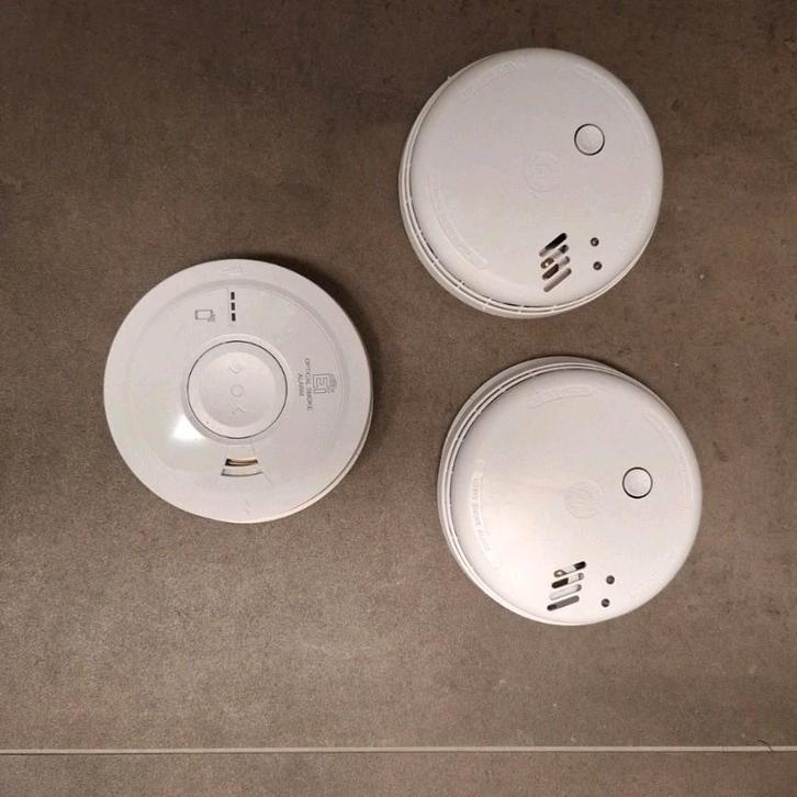 Rookmelders 3 stuks, Doe-het-zelf en Verbouw, Alarmsystemen, Detector, Sensor of Melder, Rook, Ophalen of Verzenden