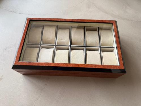Rapport Mahonie Horlogebox, Sieraden, Tassen en Uiterlijk, Overige Accessoires, Gebruikt, Ophalen