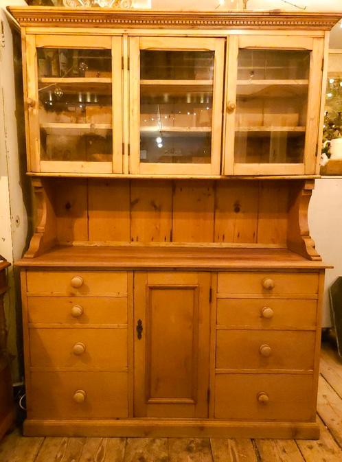 Buffetkast grenen 2 delig, Huis en Inrichting, Kasten | Buffetkasten, 200 cm of meer, 25 tot 50 cm, Ophalen