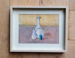 Stilleven oliepastel krijt op canvas papier, Antiek en Kunst, Kunst | Schilderijen | Klassiek, Ophalen of Verzenden
