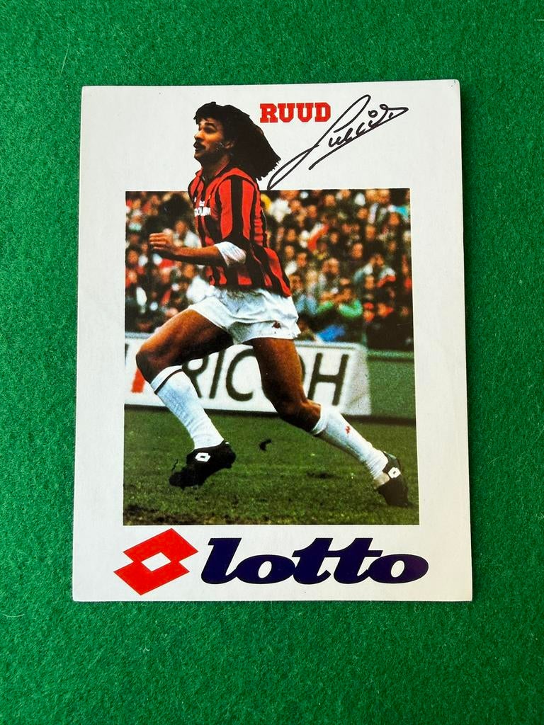 Ruud Gullit AC Milan Lotto (met print handtekening), Ophalen of Verzenden, Zo goed als nieuw