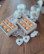 Witte en champagne kleurige kerstballen en kerstversieringen, Diversen, Kerst, Ophalen