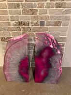 Agaat - edelstenen boekensteun afm. 18 x 20 cm., Ophalen of Verzenden