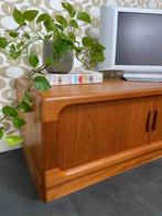 Vintage lowboard van Dyrlund met tambourdeuren, Ophalen, Gebruikt, 100 tot 150 cm, Deens