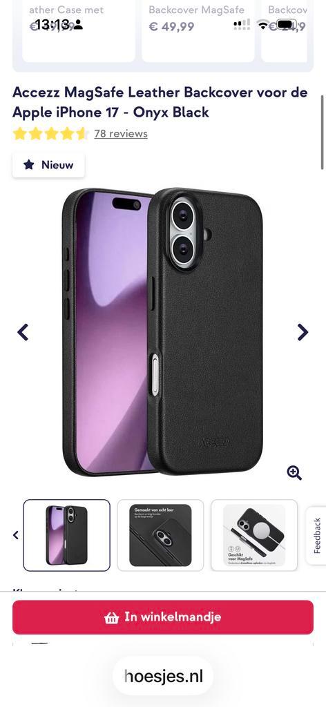 Nieuwe leren Accezz iPhone 17 Hoesje 2x, Telecommunicatie, Mobiele telefoons | Hoesjes en Frontjes | Apple iPhone, Nieuw, Hoesje of Tasje
