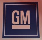 GM  reclamebord - plaatje 23,5cm kunststof, Verzamelen, Ophalen of Verzenden, Zo goed als nieuw, Auto's