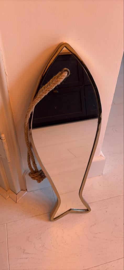 Maison Riviera Spiegel - Visvorm, Huis en Inrichting, Woonaccessoires | Spiegels, Zo goed als nieuw, Minder dan 50 cm, Minder dan 100 cm