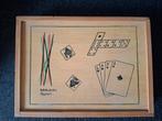 Houten speelgoed doos 4 spelletjes, Ophalen of Verzenden, Zo goed als nieuw