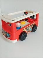 Vintage Fisher price mini ven Schoolbus compleet met poppetj, Ophalen of Verzenden, Zo goed als nieuw, Speelset