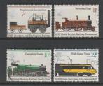 GB - Michelnr 682-685 - 150 jaar spoorwegen, treinen, Ophalen of Verzenden, Gestempeld