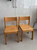 Twee vintage schoolstoeltjes TEAB, Ophalen, Gebruikt, Overige typen