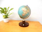 retro vintage wereldbol globe lamp tafellamp klein glas, Verlicht, Gebruikt, Ophalen of Verzenden