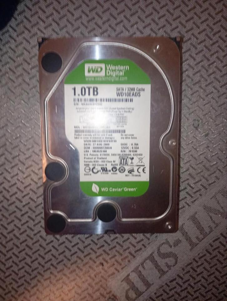 WD 1 TB, Computers en Software, Harde schijven, Zo goed als nieuw, Desktop, Intern, HDD, USB, Ophalen of Verzenden