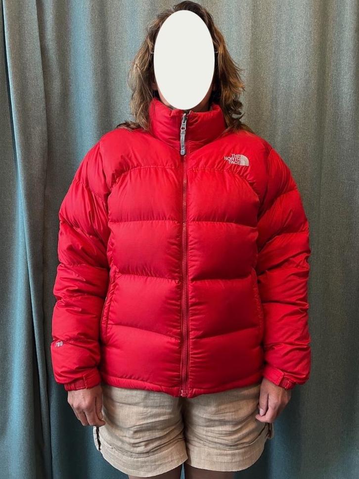 The North Face donsjack, donsjas, puffer jacket, Kleding | Dames, Jassen | Winter, Gedragen, Maat 38/40 (M), Rood, Ophalen of Verzenden