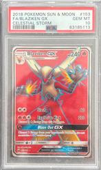 PSA 10 Blaziken GX 153 Celestial Storm, Ophalen of Verzenden, Zo goed als nieuw