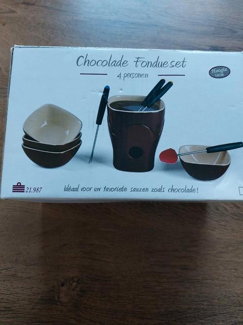 Chocolade fondue set, Witgoed en Apparatuur, Fonduesets, Zo goed als nieuw, Fondueset, Waxinelicht, Ophalen