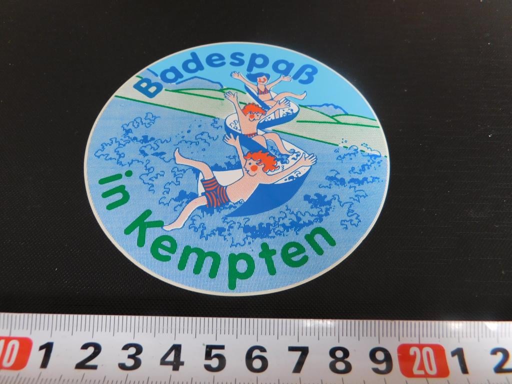 sticker zwemmen glijbaan badespaß in kempten, Ophalen, Zo goed als nieuw