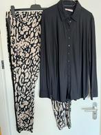 Studio anneloes set leo broek & poppy blouse zwart, Zwart, Maat 46/48 (XL) of groter, Ophalen of Verzenden, Zo goed als nieuw