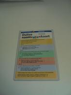 Naamvallen Duits kaart nieuw geplastificeerd in hoes, Diversen, Schoolbenodigdheden, Ophalen of Verzenden, Nieuw