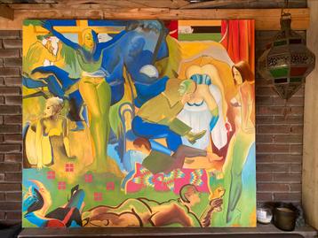 Schiderij,  reproductie  "Night Moves" Allen Jones 125x140cm beschikbaar voor biedingen