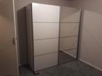 Schuifdeurkast Verona - wit/spiegel - 200x182x64 cm, Huis en Inrichting, Kasten | Kledingkasten, Ophalen, Strak, Gebruikt, 150 tot 200 cm