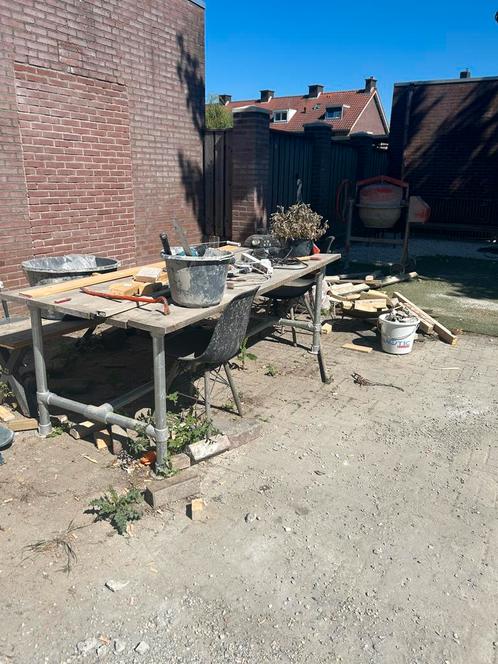 Steigerbuizen onderstel tafel tuintafel, Tuin en Terras, Tuinsets en Loungesets, Gebruikt, Ophalen