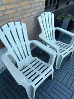 2 tuinstoelen, Ophalen, Gebruikt, Plastic, Stapelbaar