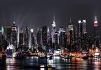 New York fotobehang at night, New York behang Fotobehang4you, Huis en Inrichting, Stoffering | Behang, Verzenden