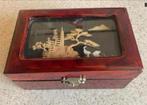 Vintage Lakdoosje met Kurk Diorama, Antiek en Kunst, Ophalen of Verzenden