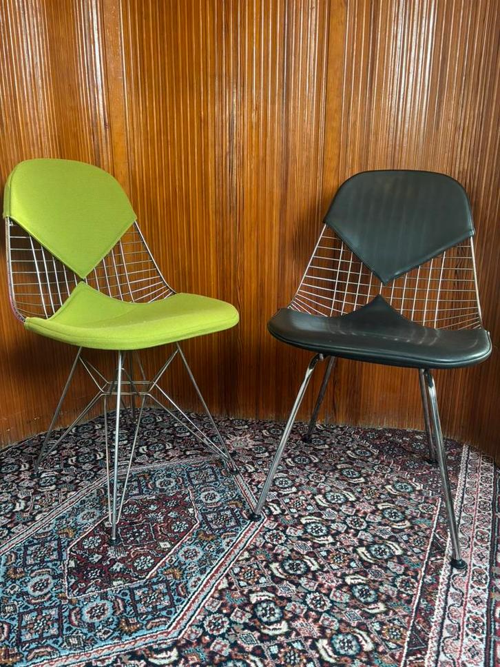 2x Eames Bikini wire chairs Herman Miller by Vitra, Huis en Inrichting, Stoelen, Zo goed als nieuw, Twee, Ophalen