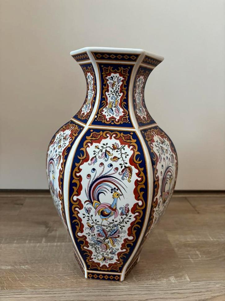 Zeshoekig vaas Chinees/Aziatisch keramiek, Antiek en Kunst, Antiek | Vazen, Ophalen of Verzenden