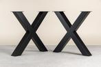 Set Stalen X poten 100x100mm X-poten x poot gepoedercoat, Ophalen, Nieuw, Ovaal, 50 tot 100 cm