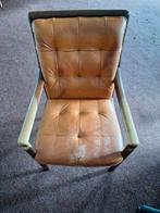 Vintage Lűbke Fauteuil Leder, Ophalen, Gebruikt, Minder dan 75 cm, Vintage