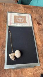 Mooi vintage metalen krijtbord groot, Huis en Inrichting, Ophalen, Gebruikt, Krijtbord