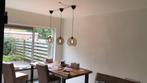Drie glazen hanglampen, Huis en Inrichting, Lampen | Hanglampen, Ophalen, Zo goed als nieuw, Glas, Minder dan 50 cm