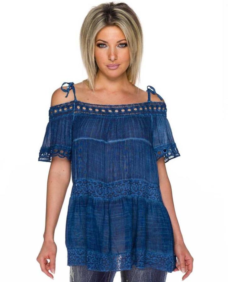 Shirt / blouse, donkerblauw, 1 maat 36/42 (nieuw), Kleding | Dames, Blouses en Tunieken, Nieuw, Maat 38/40 (M), Blauw, Ophalen of Verzenden