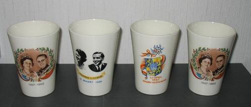 Bekers Koninklijk Huis, Verzamelen, Koninklijk Huis en Royalty, Gebruikt, Servies, Nederland, Ophalen of Verzenden