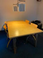 Berkenhouten tafel, 100 tot 150 cm, Zo goed als nieuw, Rechthoekig, 50 tot 100 cm