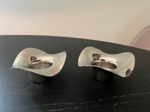 Georg Jensen - COBRA tealight holders, Huis en Inrichting, Woonaccessoires | Kandelaars en Kaarsen, Zo goed als nieuw, Minder dan 25 cm