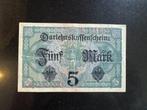 Reichsbanknote 5 mark 1917, Postzegels en Munten, Bankbiljetten | Europa | Niet-Eurobiljetten, Ophalen of Verzenden