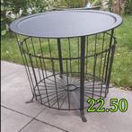 Metalen Salontafel met Opbergruimte, Huis en Inrichting, Tafels | Bijzettafels, Ophalen, Minder dan 45 cm, Gebruikt, Metaal of Aluminium