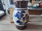Vintage zoutglazuur kobaltblauw en bruin 2L Wijnkan, Ophalen of Verzenden