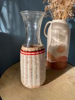 Karaf met rotan / riet, Overige typen, Ophalen of Verzenden, Overige stijlen, Glas