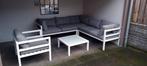 Te koop; z.g.a.n GD lounch set incl stoel en tafel, Tuin en Terras, Tuinsets en Loungesets, Ophalen, 5 zitplaatsen, Aluminium