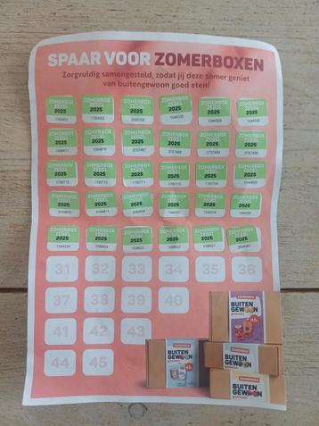 Spaarkaart met 30 zegels - Eko plaza zomerboxen beschikbaar voor biedingen