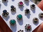 925 zilveren oorbellen oorknopjes met ruwe smaragd - Vanoli, Sieraden, Tassen en Uiterlijk, Oorbellen, Nieuw, Groen, Knopjes of Stekers