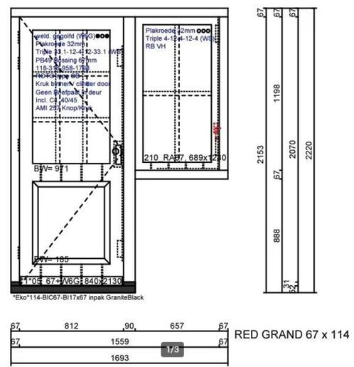 Voordeur met zijlicht en HR+++ glas NIEUW!!, Doe-het-zelf en Verbouw, Kozijnen en Schuifpuien, Nieuw, Deurkozijn, Hout, 150 tot 225 cm