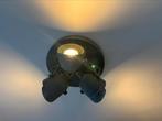 Industriële plafond lamp met drie grijze verstelbare spots, Ophalen, Metaal of Aluminium, Nieuw, Industrieel