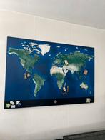 Prachtig XXL Wereldkaart Prikbord Met Led Verlichting, Ophalen, Nieuw, Schilderij, 75 cm of meer